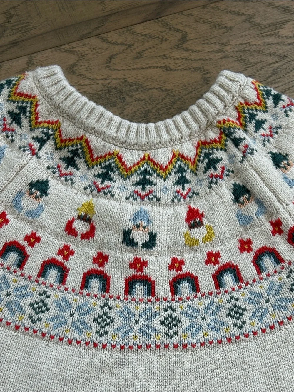 Hanna Andersson Nordic Gnome Fair Isle Sweater Dress Size US 6/7